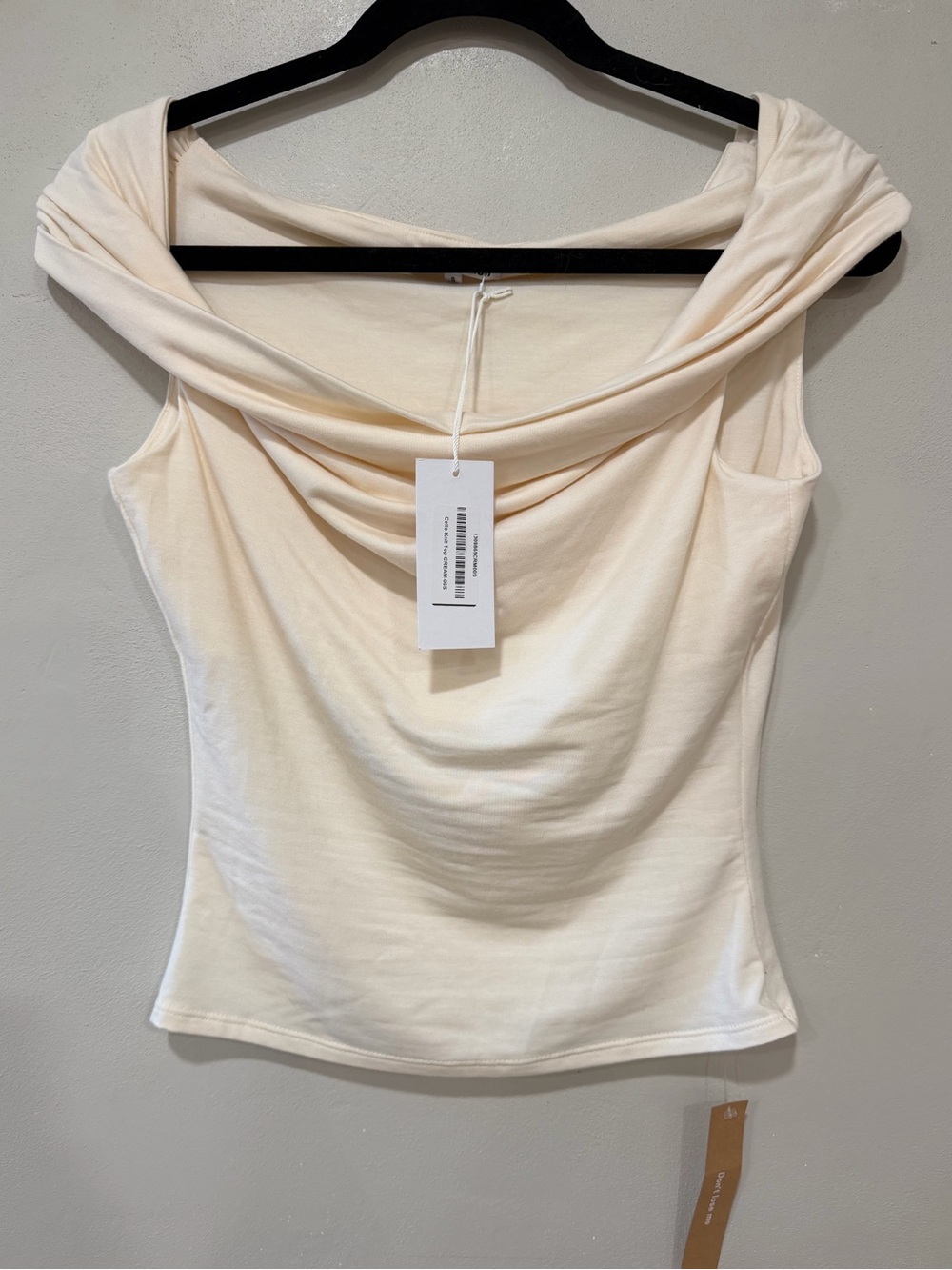 Reformation Cello Knit Top Cream S | Off Shoulder NWT 🤍